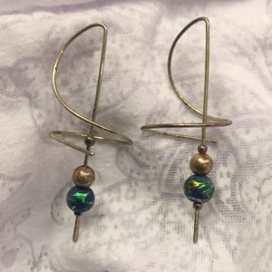 Unique Silver Wire Earrings
